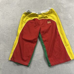 R4R Italy Shorts Men's XL Basketball Colorblock Red Yellow Green Active Y2K Vtg
